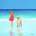 Beach Painting 'Sunkissed Hair' 