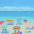Beach scene with umbrellas - I thought that summer would last forever